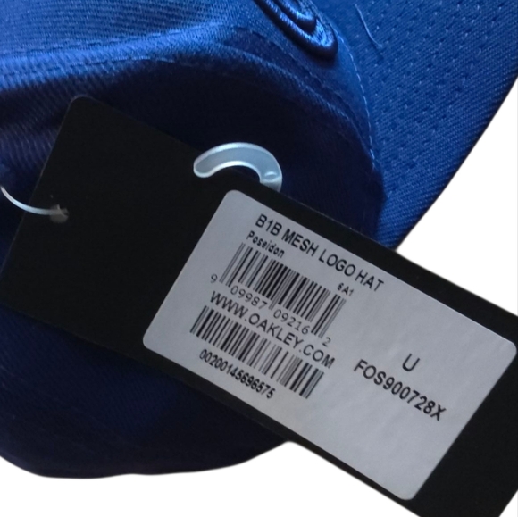 NWT Oakley B1B Meshed  Logo Fb Hat Poseidon Blue - Picture 7 of 14